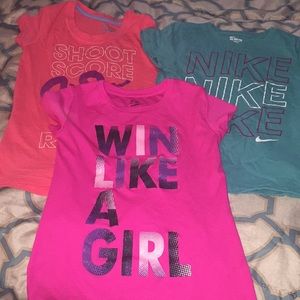 Sports theme girls tee bundle in medium